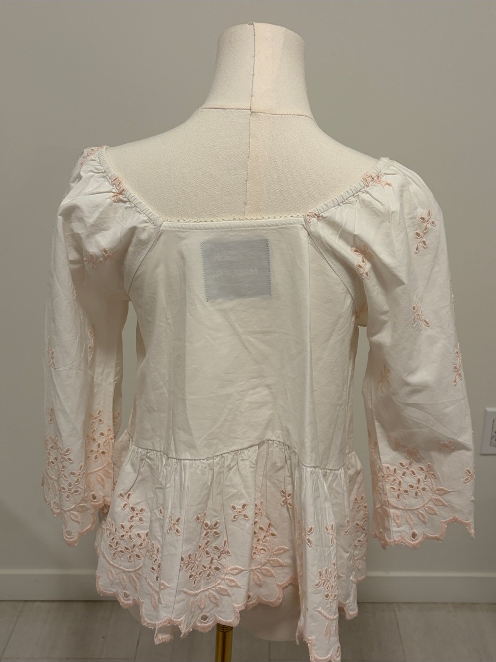Damson Madder Lana Blouse & Short SET White Broderie Tie Cotton Cottage Boho 6 - Picture 10 of 12